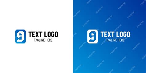 Premium Vector | A blue and white logo that says text on it