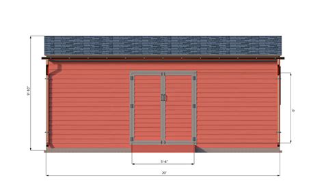 10x20 Lean to Storage Shed Plans - Shedplans.org