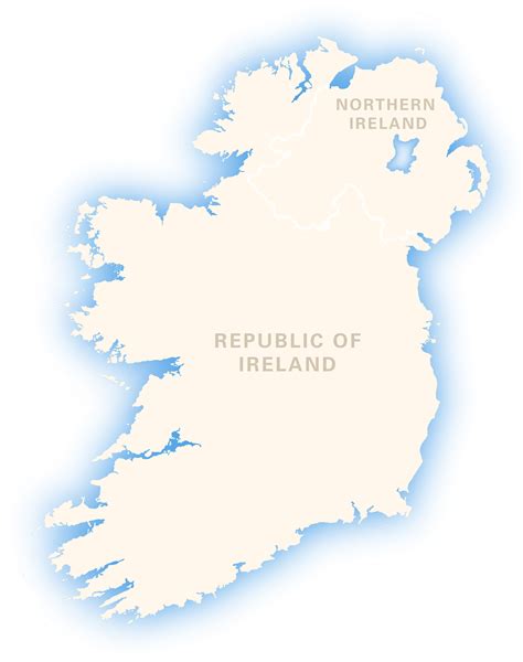 Ireland outline map - royalty free editable vector map - Maproom