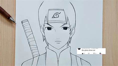 How to draw Sai from Naruto | Sai step by step | easy - YouTube