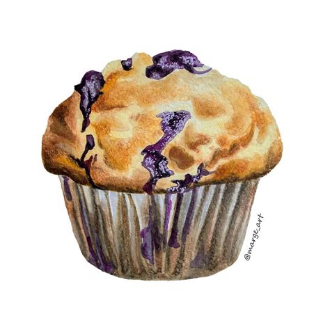 435 個讚，11 則留言 - Instagram 上的 Food Illustrator（@marge_art）：「 Blueberry muffin😋 #art #artist # ...