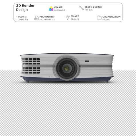 Premium PSD | Home theatre projector generic 3d modeling psd file