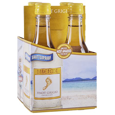 Barefoot Pinot Grigio 4 pack 187 ml - Applejack