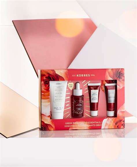 KORRES 4-Pc. Natural Greek Brightening Essentials Gift Set - Macy's