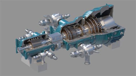 Steam turbine section 3D model - TurboSquid 1546676