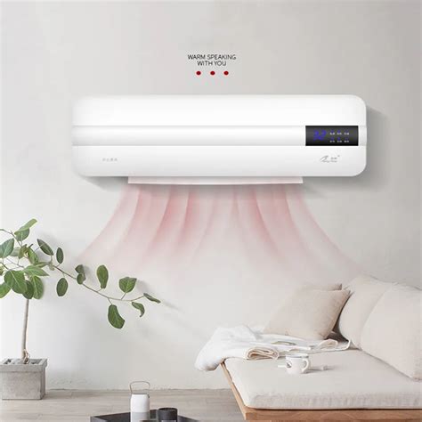 Energy saving Wall mounted Air conditioner Heating Fan Home Dormitory timing free installation ...