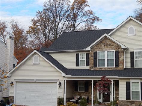 Roofing Services - Landmark - Moire Black Shingle Roof Replacement in ...