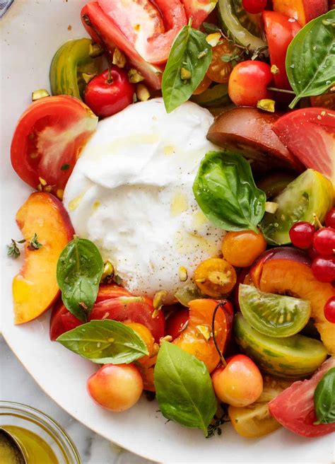 Burrata with Heirloom Tomatoes Recipe - Love and Lemons