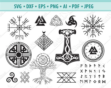 Viking symbol Svg Nordic Viking Svg Yggdrasil Svg Vegvisir | Etsy