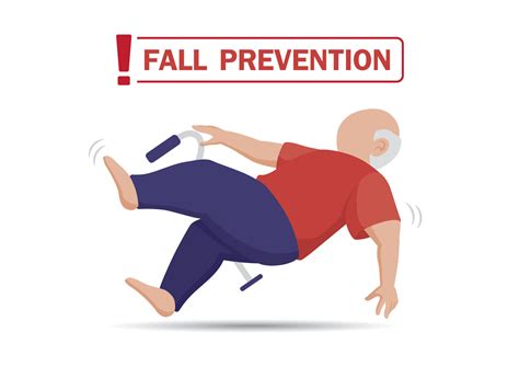 elderly person is falling illustration vector. fall prevention ...