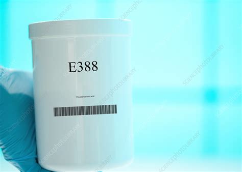 Container of the food additive E388 - Stock Image - F036/8437 - Science ...