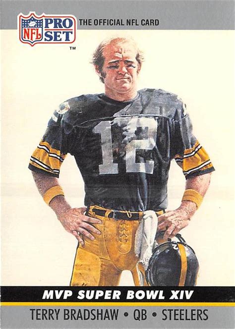 Terry Bradshaw football card (Pittsburgh Steelers) 1990 Pro Set #14 ...