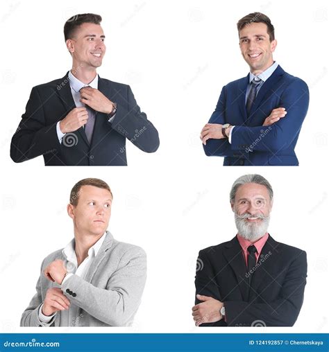 Set with Handsome Businessmen Portraits Stock Image - Image of businessmen, head: 124192857