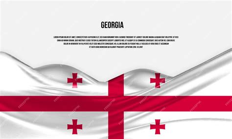 Premium Vector | Georgia flag design. waving georgian flag made of ...