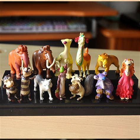 12pcs/lot Ice Age 5 Cartoon Movie Manny/Ellie/Diego/Sid PVC Action ...