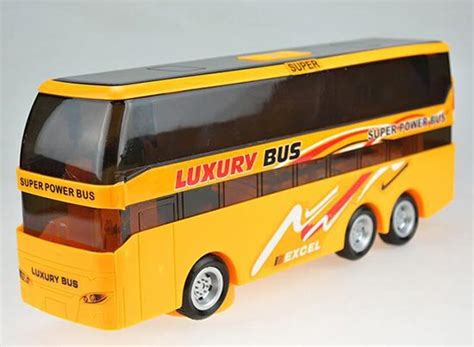 Kids Yellow Plastics Electric Double Decker Bus Toy [NB9T375] : EZBUSTOYS.COM