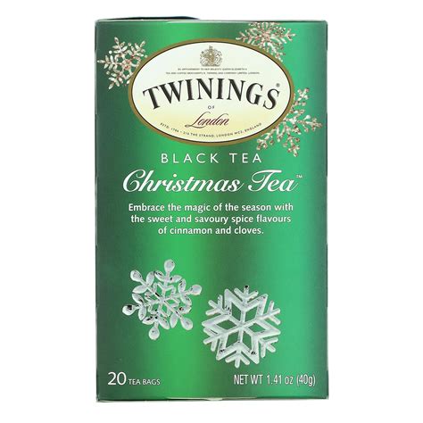 Twinings, Black Tea, Christmas Tea, 20 Tea Bags, 1.41 oz (40 g) - iHerb