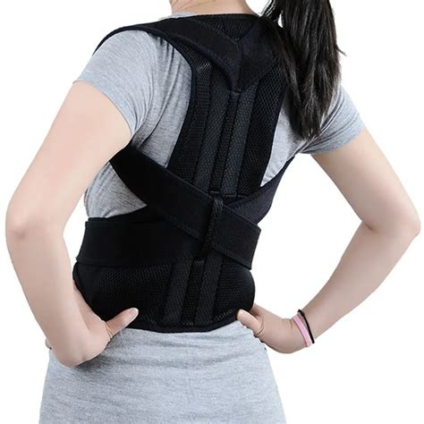 Unisex Adjustable Back Posture Corrector Brace Back Shoulder Support ...