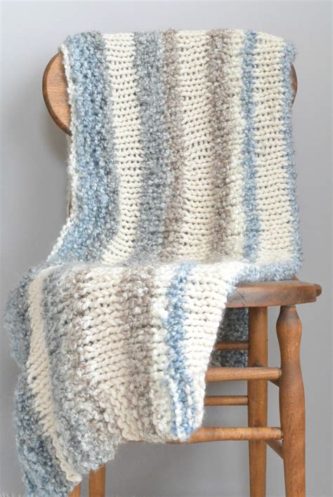 Cuddly Quick Knit Throw Blanket Pattern – Mama In A Stitch