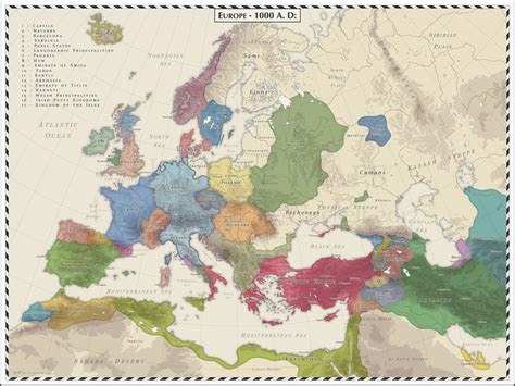 Map: Europe - 1000 AD - The Sounding Line