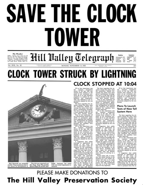 £1.99 GBP - Back To The Future Bttf Save The Clock Tower Flyer Poster #ebay #Collectibles | Back ...