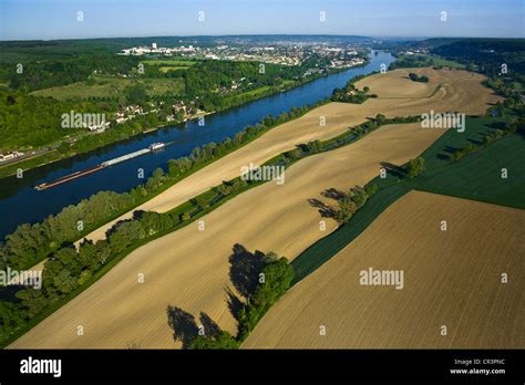 France, Eure, Seine River between Giverny and Vernon (aerial view Stock Photo - Alamy