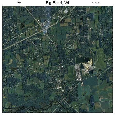 Aerial Photography Map of Big Bend, WI Wisconsin