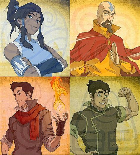 Legend of Korra Four Elements Wallpaper by LadyElasa on DeviantArt