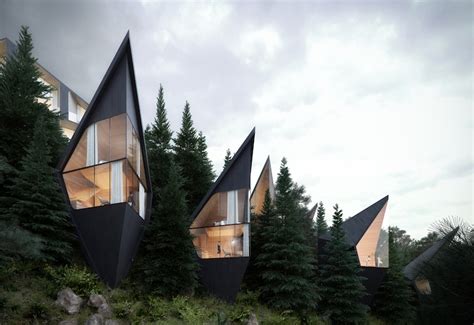 Architect Designs Modern Prism-Shaped Treehouses Nestled in the Forest