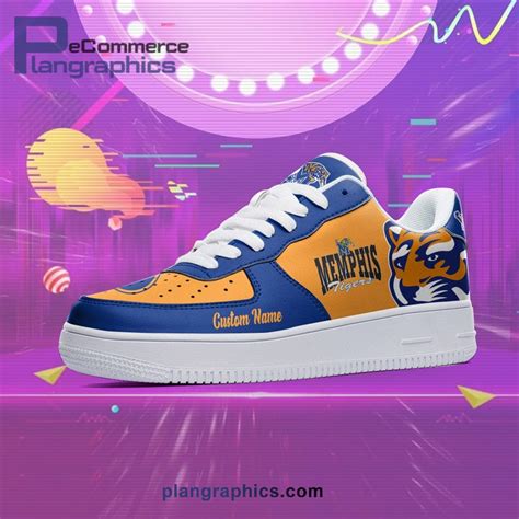 Memphis Tigers Mascot Logo NCAA Personalized Name Air Force 1 AF1 Shoes ...