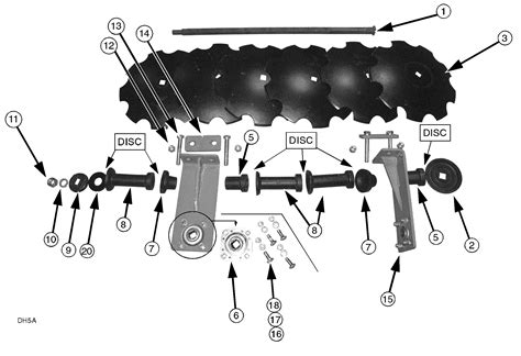 WOODS DHM5 DISC HARROW DISC HARROW GANG ASSEMBLY ONE DHM7 SET SHOWN OEM PARTS | Buy Direct ...