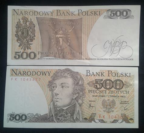 UNC Currency Notes Poland Complete set € 10 or 750