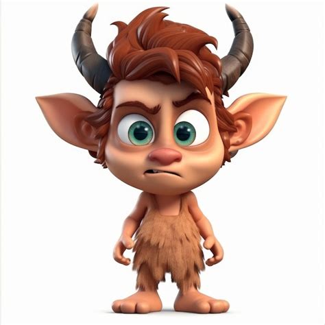 Premium Photo | A cartoon of a troll with horns and horns.