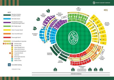 Sydney cricket ground map - Sydney cricket ground seating map (Australia)