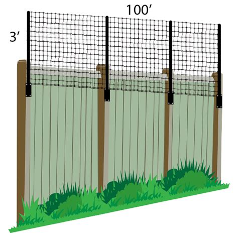 3' x 100' Fence Extension System | Add height to your existing fence