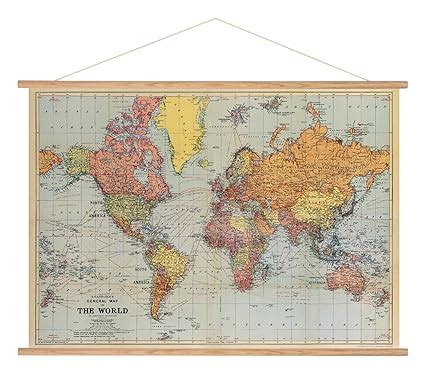 World Map Poster Amazon | World Map Gray