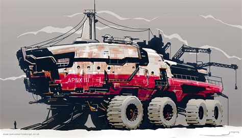 ArtStation - 'The Landship' - vehicle concept art (front)