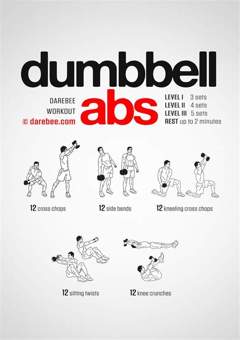 Dumbbell Abs Workout | Dumbbell ab workout, Dumbbell workout at home, Full body dumbbell workout