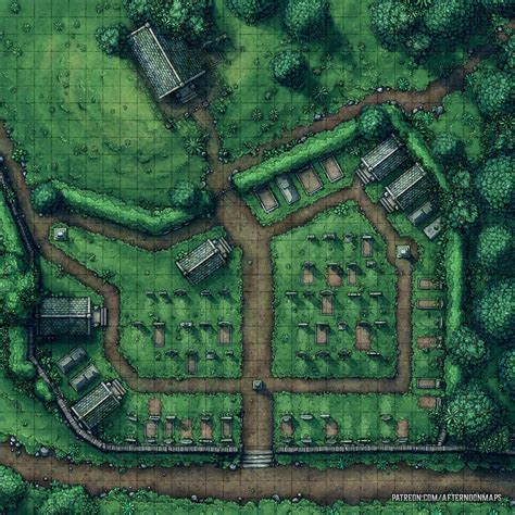 The Village Graveyard - Battle Map 30x30 : Roll20