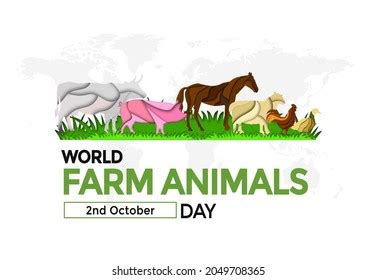 World Farm Animals Day Banner Illustration Stock Illustration ...