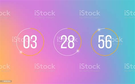 Countdown Clock Timer On Soft Gradient Background Modern Counter With ...