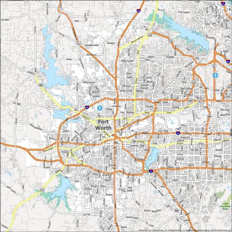 Fort Worth Texas Map - GIS Geography