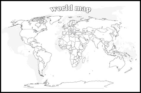 10 Best Blank World Maps Printable Printablee | Ruby Printable Map