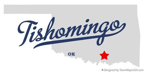 Map of Tishomingo, OK, Oklahoma