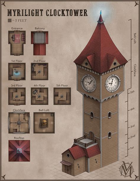 Myrilight Clocktower! : r/dndmaps