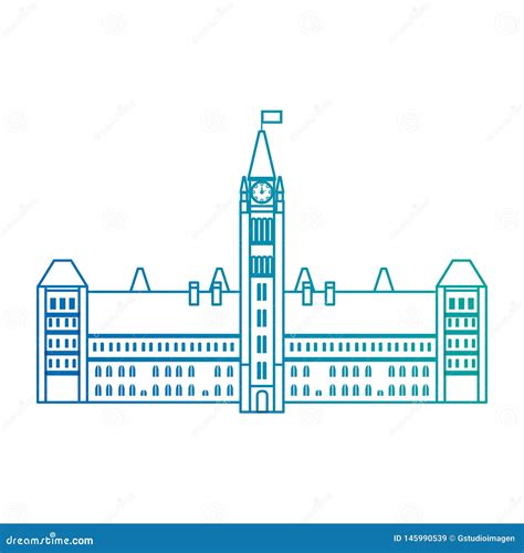 Canadian Parliament Building Icon Stock Illustration - Illustration of tourism, parliament ...