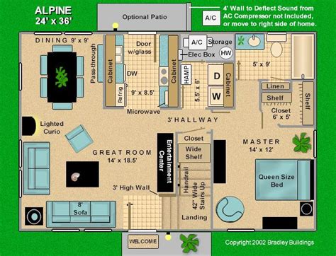 Alpine Saltbox 24x36 | House plan with loft, Shed floor plans, Cabin plans with loft