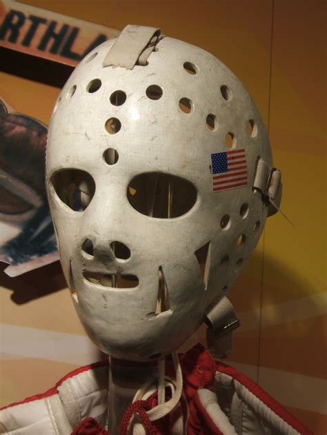 Jim Craig's mask from 1980 Olympics, in Hockey Hall of Fame | Goalie mask, Hockey mask, Nhl ...