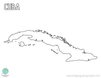 Map Of Cuba Coloring Pages