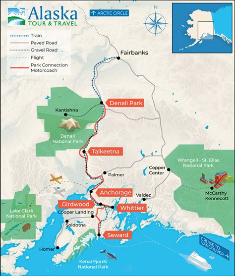 Alaska Railroad Map | Train & Routes Maps | AlaskaTravel.com